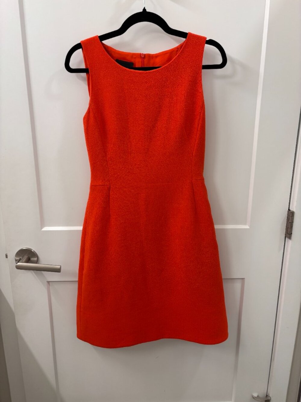 Akris "Zinnie" Double-Face Wool Crepe Dress Orange US Size 6